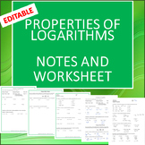 Properties of Logarithms: Guided Notes and Practice Worksh