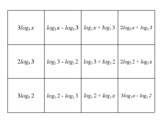 Properties of Logarithms Match