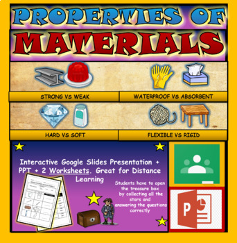 Preview of Properties of Materials: Interactive Google Slides +  PPT + 2 Worksheets