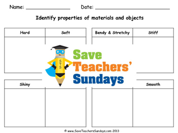 Preview of Properties of Materials Lesson plan, PowerPoint and Worksheet