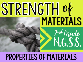 Preview of Properties of Materials- Strength- Science Inquiry Investigation- (2-PS1) (NGSS)