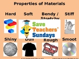 Properties of Materials Unit - 8 Lessons (1st to 2nd Grade)