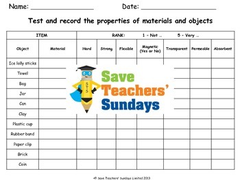 Preview of Properties of Materials Unit - 8 lessons (4th to 5th Grade)