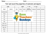 Properties of Materials Unit - 8 lessons (4th to 5th Grade)