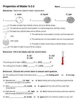 Preview of Properties of Matter 5-2-2