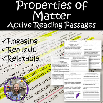 Preview of Properties of Matter- Active Reading Passages