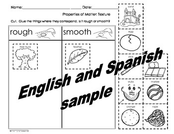 Preview of Properties of Matter Activities Pack Engl and Spanish