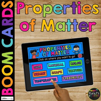 Preview of Properties of Matter BOOM CARDS™ Digital Learning Game Classifying Material