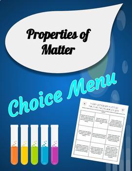 Preview of Properties of Matter Choice Menu