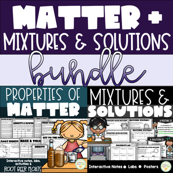 Preview of Properties of Matter + Mixtures & Solutions Bundle