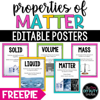 Preview of Properties of Matter Poster Pack