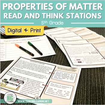 Preview of Physical Properties of Matter Read-and-Think Stations