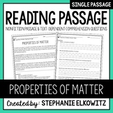 Properties of Matter Reading Passage | Printable & Digital