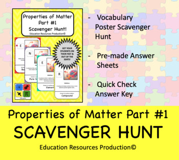 Preview of Properties of Matter Scavenger Hunt Activity