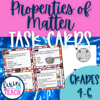 Preview of Properties of Matter Task Cards for Upper Elementary Science