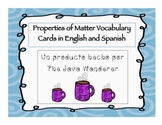 Properties of Matter Vocabulary Cards in English and Spanish
