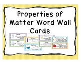 Properties of Matter Vocabulary Word Wall Cards