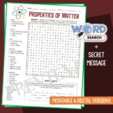 States, Properties of Matter Word Search Puzzle Activity R