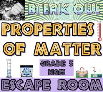 Preview of Properties of Matter virtual escape room break out (elementary school)
