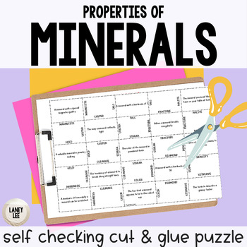 Download Properties of Minerals - Cut and Glue Puzzle by Laney Lee | TpT
