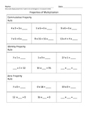 Properties of Multiplication - 3rd Grade Math NBT.3 / NBT.