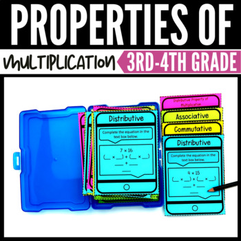 Preview of Properties of Multiplication Task Cards for 3rd Grade Bundle