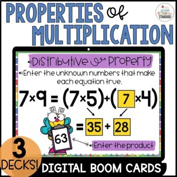 Preview of Properties of Multiplication Boom Cards