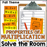 Properties of Multiplication Fall Math Solve the Room Activity