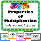 Properties of Multiplication Vocabulary Math Stations & Word Wall