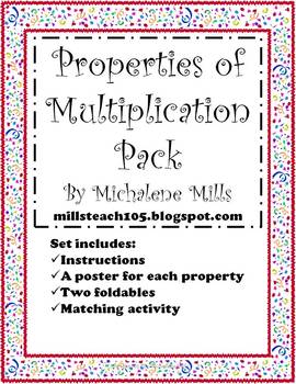 Preview of Properties of Multiplication Pack