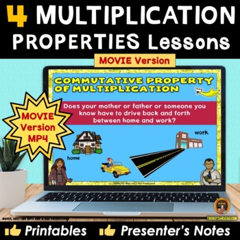 Preview of Properties of Multiplication PowerPoint Presentation MOVIE Version