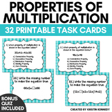 Properties of Multiplication Task Cards