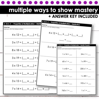 properties of multiplication third grade math 3oa5 by cupcakes n