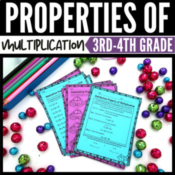 Preview of Properties of Multiplication Worksheets 3rd Grade Bundle