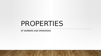 Preview of Properties of Numbers PowerPoint