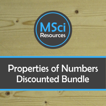 Preview of Properties of Numbers Doodle Review Notes Math Bundle