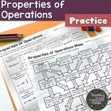 Properties of Operations Activities 6th Grade Math Practice