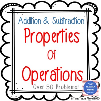 Preview of Properties of Operations! Addition & Subtraction