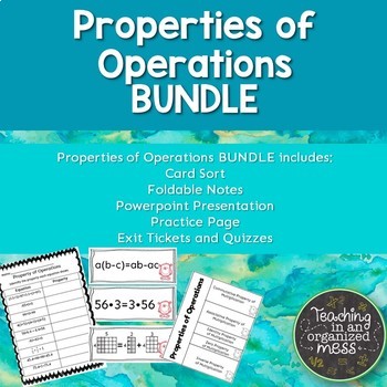 Preview of Properties of Operations Unit - 6th Grade Math