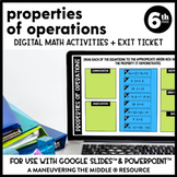 Properties of Operations Digital Math Activity | Google Sl