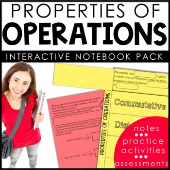 Preview of Properties of Operations Interactive Notebook Set | Distance Learning
