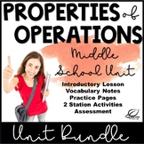 Properties of Operations Unit for Middle School