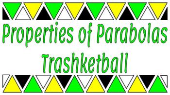 Preview of Properties of Parabolas Trashketball Game