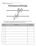 Properties of Parallel Lines Worksheet