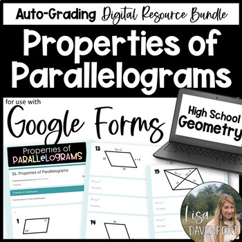 Preview of Properties of Parallelogram Google Forms Homework