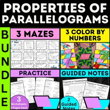 Preview of Properties of Parallelograms - Bundle