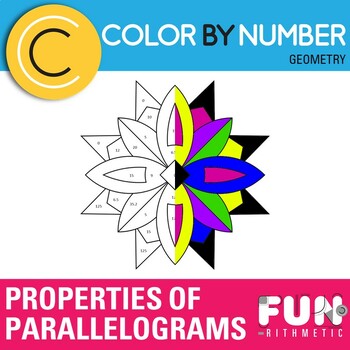 Preview of Properties of Parallelograms Color by Number