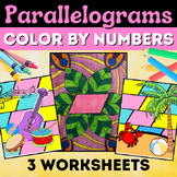 Properties of Parallelograms - Color by Numbers Worksheets