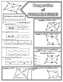 Properties of Parallelograms  Notes