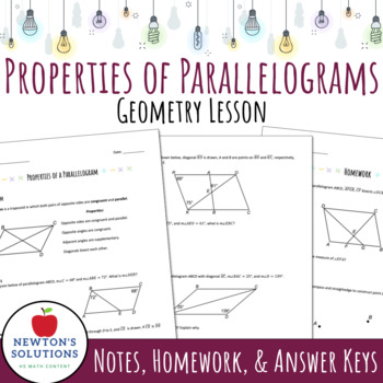 properties of parallelograms common core geometry homework answers